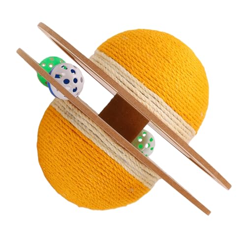 Pelota rascadora para gatos juguete de sisal resistente para morder y jugar 7
