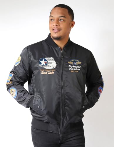 Tuskegee Airmen M5 Bomber Jacket Black2