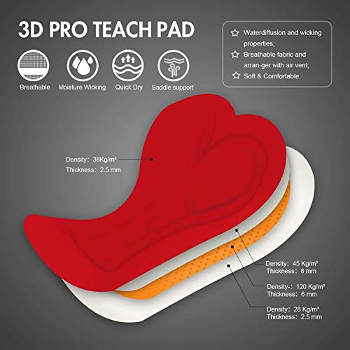 image for qualidyne Women Cycling Tights, Qulidyne Women's Bike Pants 3D Padded 