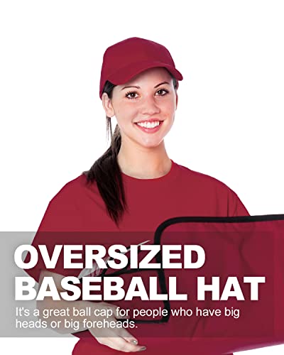 Image of Zylioo Oversize Baseball Cap XXL Big Head Hats for Men Large Dad Hats High Crown Structured Cap Adjustable 22 inch-25.5 inch