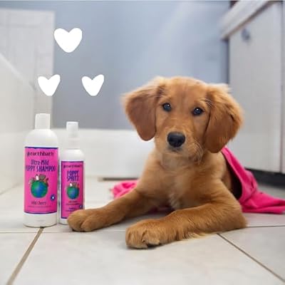 earthbath, Ultra-Mild Wild Cherry Puppy Shampoo & Spritz - Cruelty Free Dog Shampoo and Conditioner, Made in USA, Tearless & Extra Gentle Dog Wash, Best Puppy Shampoo & Puppy Supplies - (1 Set)