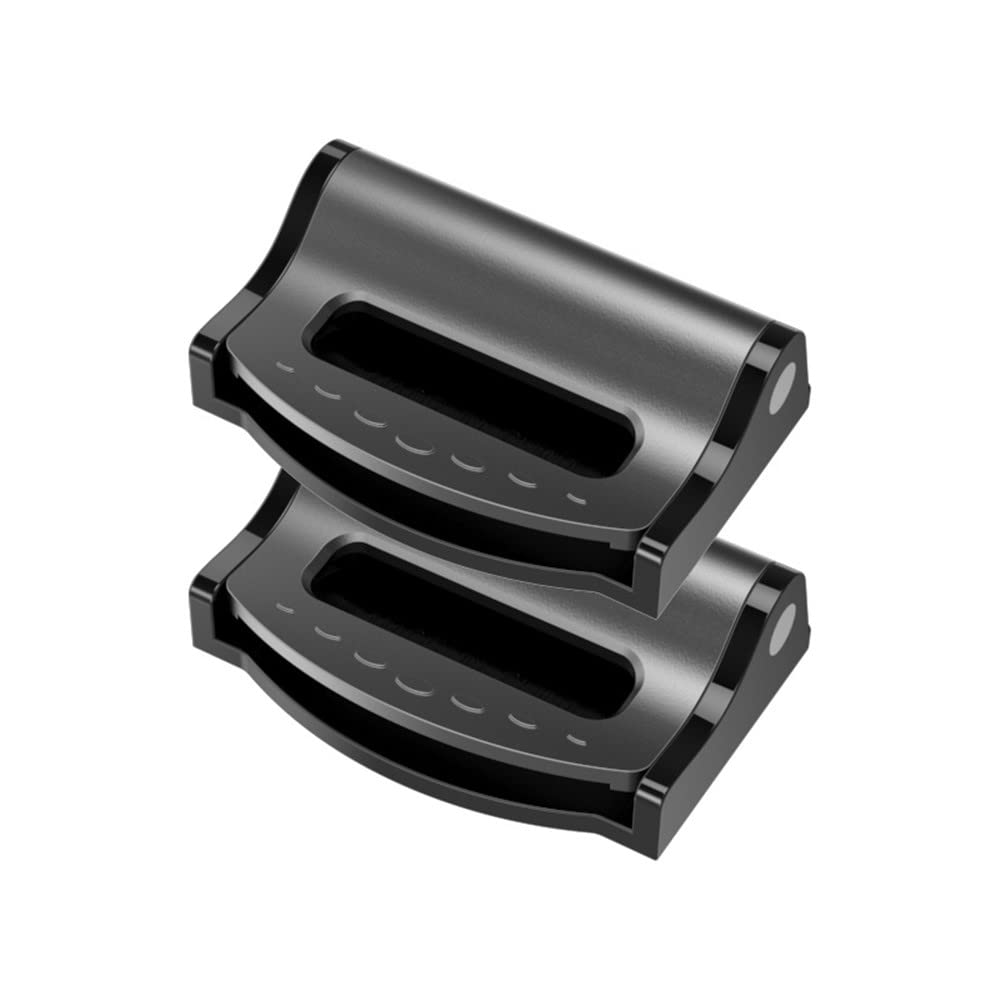 Ajusteur de ceinture de sécurité de voiture Clip de ceinture de sécurité de voiture Boucles de verrouillage universelles réglables Clips de ceinture de sécurité Accessoires intérieurs, 2 pièces (Noir)