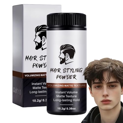 Polvere per lo styling dei capelli per gli uomini, polvere testurizzante per lo styling dei capelli, polvere per capelli con opaco, look naturale, senza grasso, tenuta di lunga durata, Ha-ir Pow-der
