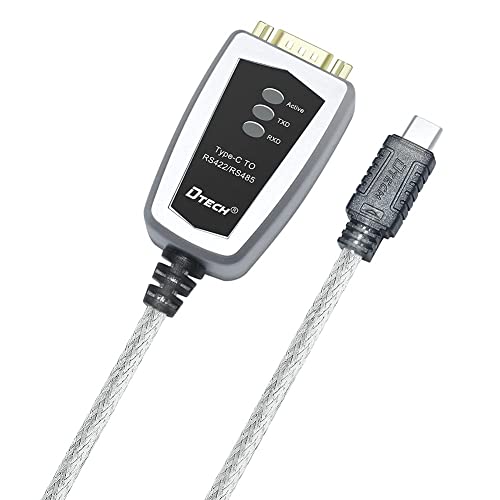 Image of DTech FTDI USB to Serial Adapter RS485 RS422 to USB C Cable with Breakout Board LED Indicators RS-422 RS-485 Cable Converter Supports Windows 11 10 8 7 XP Mac (6 Feet)