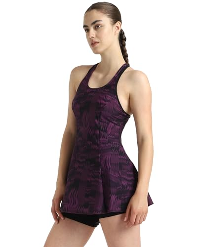 Image of Speedo Women's Swimdress with Boyleg | Swimming Costume Swimsuit | Chlorine Resistance | UPF 40+ Sun Protection | Removable Bra Pads