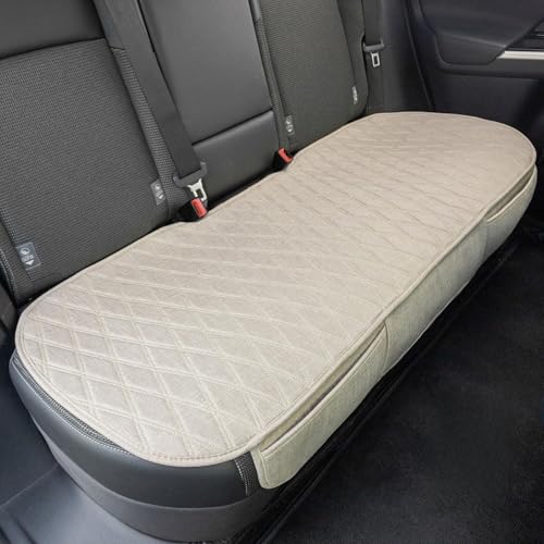 Image of Leader Accessories Faux Linen Rear Bench Seat Cover, Size S, Beige