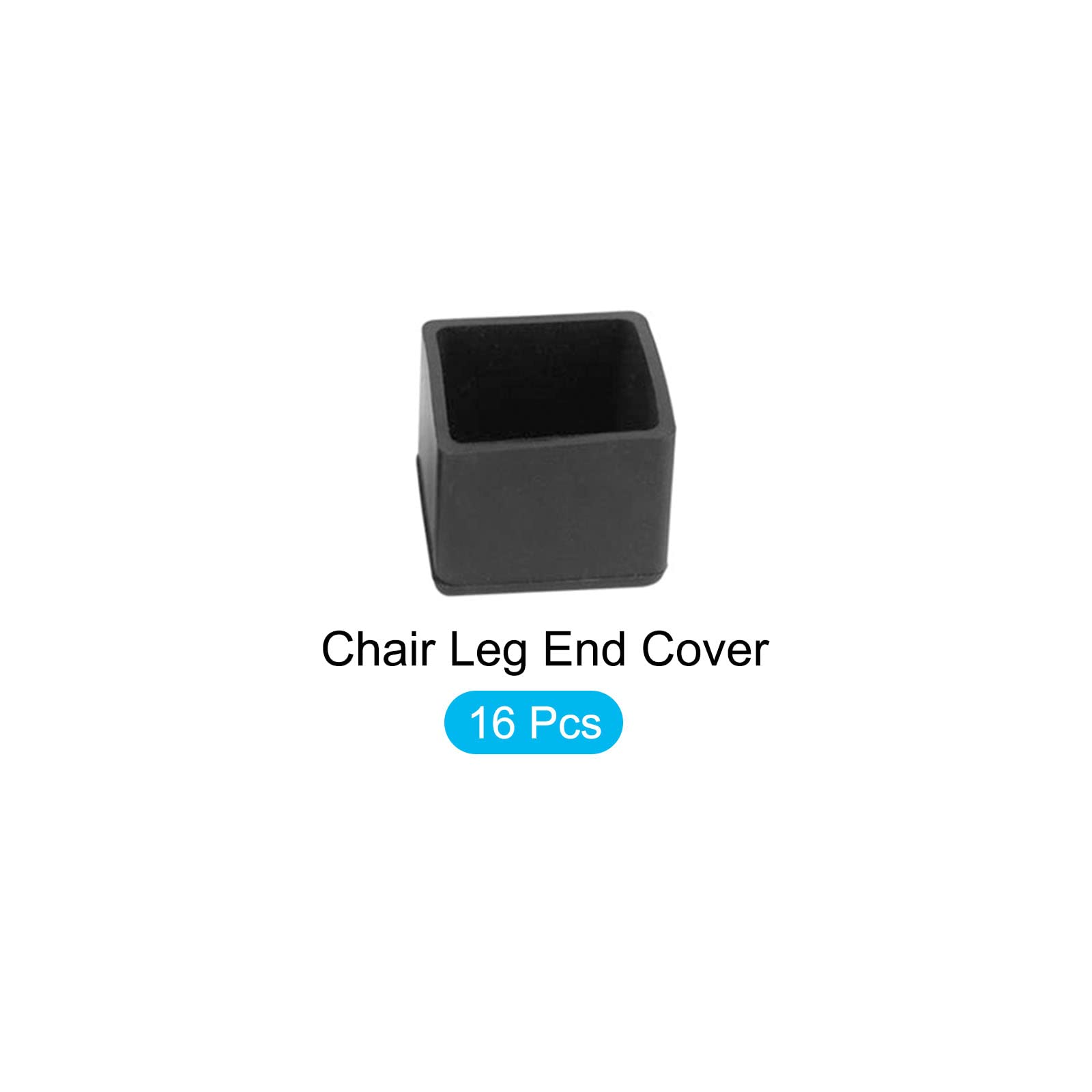 Lot De 4 Protège-Pieds En Caoutchouc - 25x25 Mm - Pour Pieds De Table Ou Chaise - Noir - Marque Uxcell - Neuf
