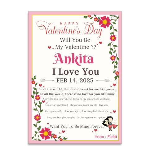 Personalized Happy Valentine Day Love Agreement Letter | Purpose ...