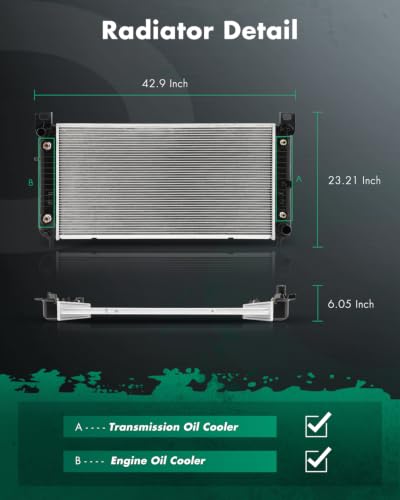 Image of SCITOO Radiator for Car compatible with Cadillac for Chevrolet GMC Hummer