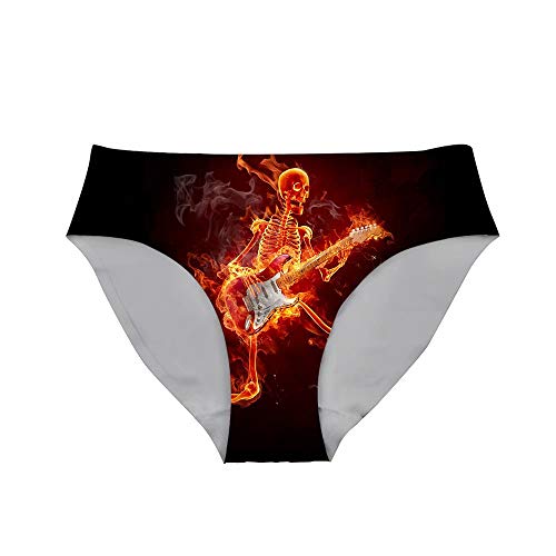 Allcute Sexy Skull Breathable Underwear Hipster Panties Black Briefs Hipsters For Presents #TOP8