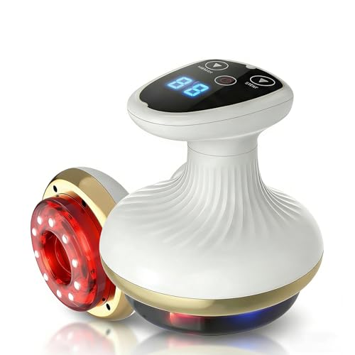 for Cellulite Massage Tool Cellulite Remover for Legs Natural Skin Firmness 9 Suction Levels & Heat Smart Cupping Massager Electric Gua Sha Device for Belly Arms and Legs White