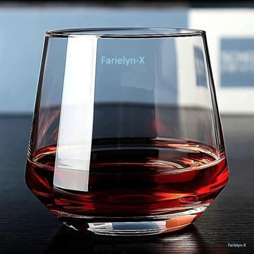Image of Italian Premium Whiskey Glasses Set of 6 | 370ML Old Fashioned Scotch Glass | Imported Tumblers for Bourbon Wine Cognac Cocktail | Best Gift for Whisky Lovers (d.panga .$., 6)