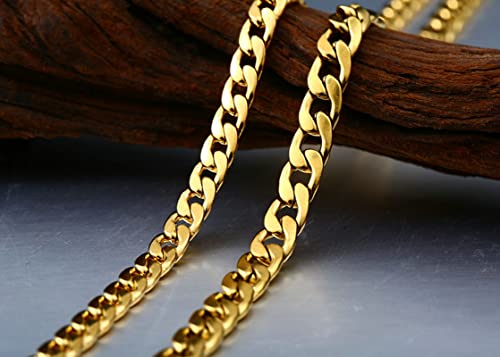 Chaîne d'or en maille pour hommes - Collier chic pour soirées