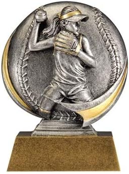 Express Medals (1-3-5 Pack) of 6 inch Motion Xtreme Softball Trophy Award with Engraved Personalized Plate