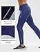 baleaf Men's Fleece Lined Running Tights Thermal Leggings for Men Cold Weather Compression Pants Zipper Pockets Stretch Cycling Gear Hiking Workout Navy Blue M