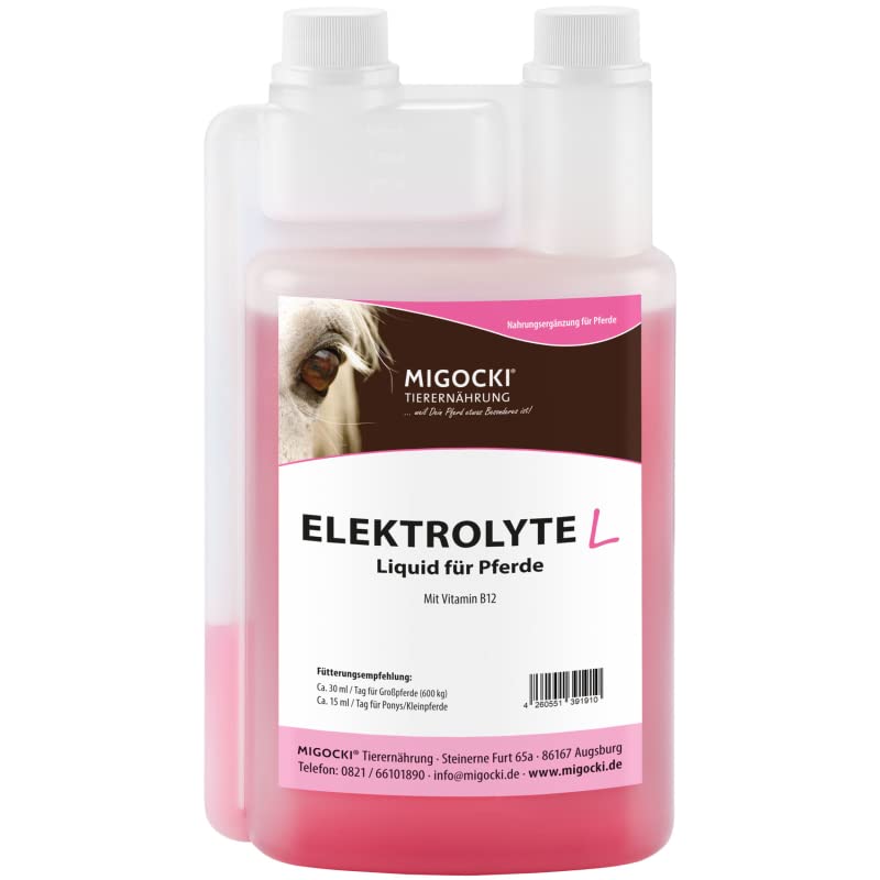 MIGOCKI ELEKTROLYTE Liquid für Pferde Ergänzungsfuttermittel 1000 ml