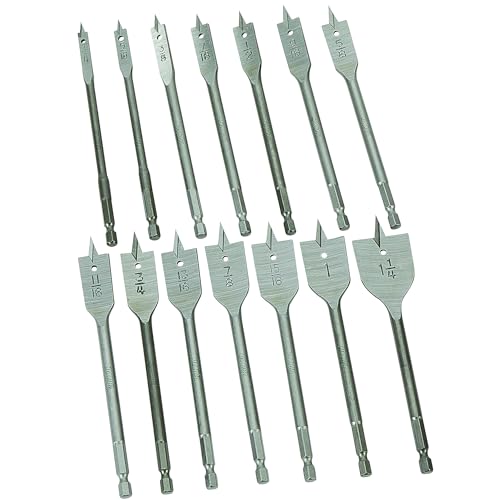Ironton 14-Pc. Spade Drill Bit Set