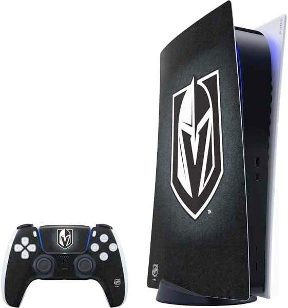 Skinit Decal Gaming Skin Compatible with PS5 Bundle - Officially Licensed NHL Vegas Golden Knights Lineup Design