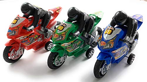 image for TukTek Motorcycle Toys for Boys, Friction Powered Play Toy Motorcycle 