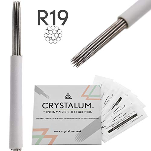 Microblading Needles Shading R19 Blades 20pcs Micro Blade Eyebrow Tattoo MakeUp Supplies PMU Products Kit CRYSTALUM Microblading Needles Shading R19 Blades 20pcs Micro Blade Eyebrow Tattoo MakeUp Supplies PMU Products Kit CRYSTALUM