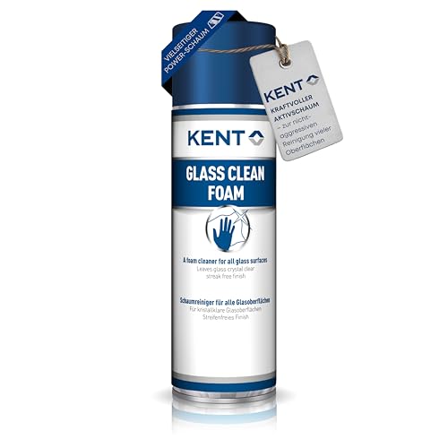 KENT Glass Clean Foam – parfümfreier Glasreinigungs-Schaum für streifenfreie Reinigung