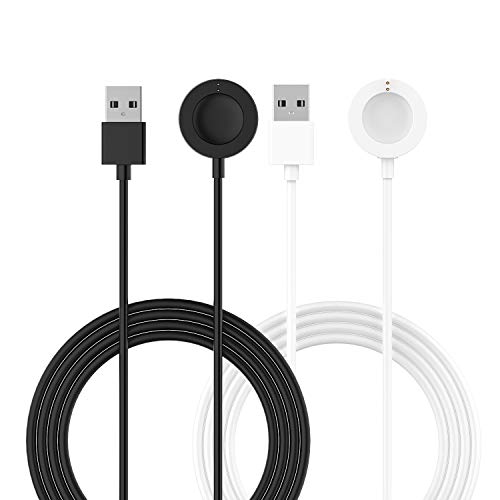 Compatible with Michael Kors Gen 4/Gen 5 Smart Watch Charger, 3.3ft Replacement Rapid Magnetic Charger for Michael Kors Access Gen 5 Lexington/Bradshaw, Gen 4 Runway/Sofie/MKGO (Black+White)