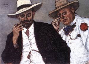 Peinture à l'huile xJozsef Rippl Ronai, Toile Haute Définition Lajos and Odon 12x16 Pouces