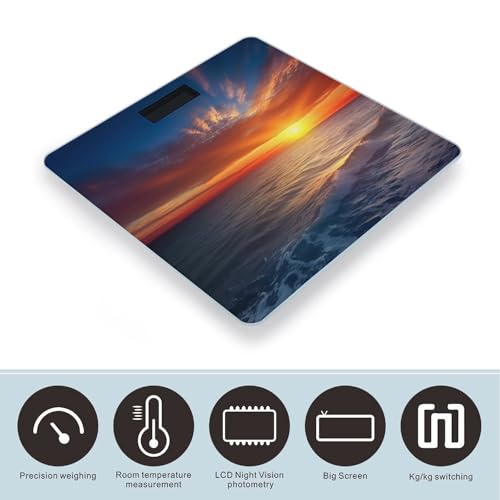 Báscula de baño digital Sea and Sunset 400lb LCD miniatura 3