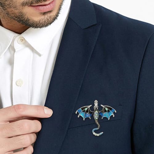 Image of Animal Brooch for Men Vintage Metal Wildlife Lapel Pin Suit Jacket Badge Fashion Accessories for Men