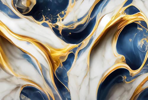 Image of TEKCOOL Marble Waterproof Oil Proof Wall Paper Furniture Kitchen, Cabinets, Almirah,Tabletop,Plastic Table, WoodenTable,Wardrobe,PVCDIY Self Adhesive Sticker(60x200cm)(New Desing Golden Line Sky-1pc);
