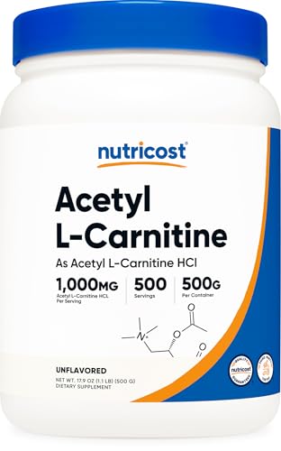 Nutricost Nutricost Acetyl L-Carnitine Powder (ALCAR) 500G, 1000mg Per Serving sold by Nutricost - Amazon Seller - US
