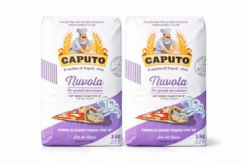 minafood Bundle für Caputo Nuvola Mehl Tipo 0 2x1kg + Notizblock