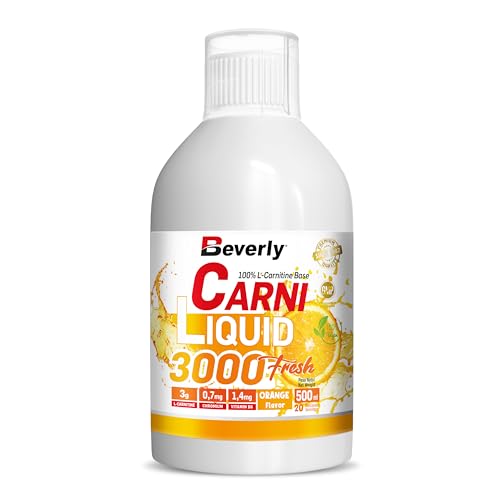 Beverly Carni Liquid 3000 | 500 ml | L-Carnitina Líquida de 3 gr por toma | Sabores Naranja o Manzana | Contribuye a la reducción de los niveles de grasa mejorando la energía. (NARANJA)