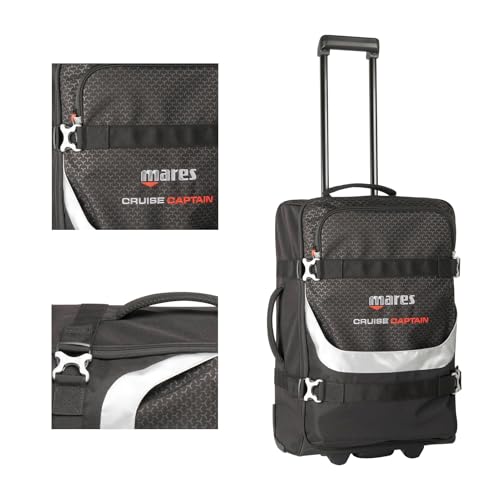 Mares Cruise Captain Compact Diving Gear Luggage Air Travel Roller Bag w/Telescopic Handle, 42-Liter Capacity2