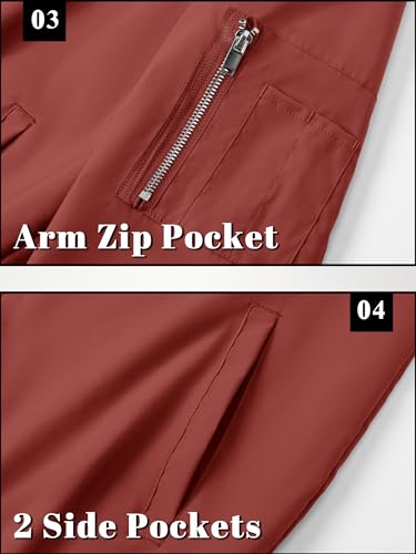Image of TACVASEN Men's Lightweight Jacket Casual Spring Fall Windbreaker Bomber Zip Up Coat with Pocket