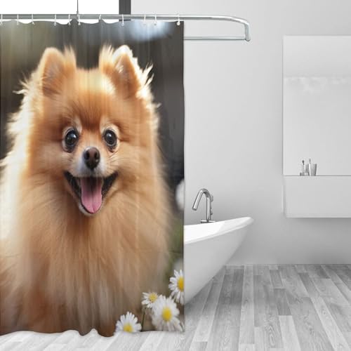 Rideau de douche imperméable en tissu artistique 183x183 cm pour décoration salle de bain