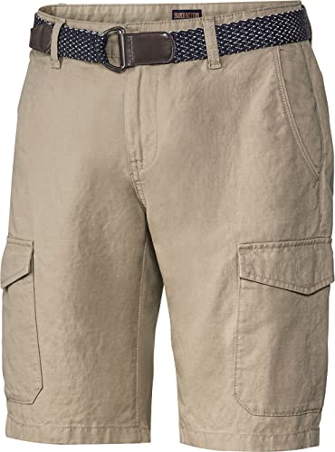 Franco Bettoni Herren Leinenbermuda mit Gürtel, Bequeme Herren-Shorts aus Leinen & Baumwolle, luftige Sommerhose, atmungsaktiv & temperaturregulierend, Gr. 48-60 Cover