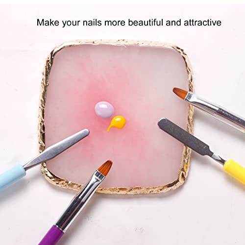 4 Doppelseitige Nailart-Pinsel, Nagelverlängerungs-Gelpinsel, Maniküre-Malpinsel für Nail Art Design – Professionell und… – Bild 2