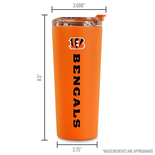 Image of Rico Industries NFL Football 24oz Stainless Steel Tumbler with Lid and Dual Functioning Lid