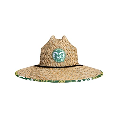 Image of FOCO NCAA Mens NCAA College Team Logo Floral Straw Sun Hat