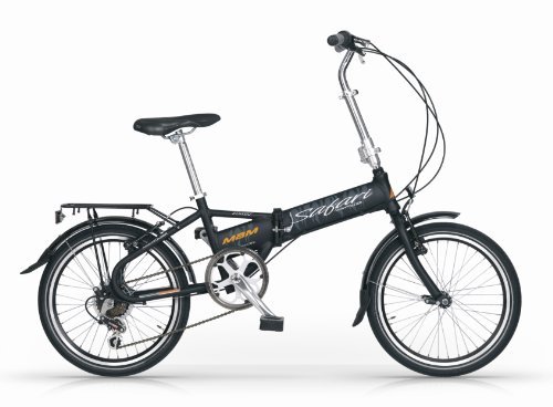 mbm safari 20 bicicletta pieghevole folding bike nero 6s