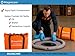 Universal Spill Kit OSHA Approved - Biohazard Clean up Kit for Oil, Water & Chemicals | 15 Absorbent Pads, 2 Socks, PPE, Biohazard Bags in Bright Orange Duffel Bag