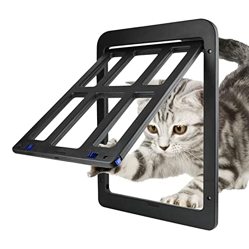 Chatière pour Chat Intérieur Magnétique, Verrouillage pour Chat, Porte à chatière silencieuse pour Chien, Porte verrouillable à Double Conception magnétique et Conception de Prise, 25cmWx 31.5cmH