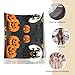 QAWJNK halloween Moon Bat Pumpkin print Lightweight printed scarf autumn and winter fashionable tassel warm shawl Blanket