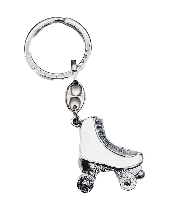 3 Portachiavi Creativi Con Strass A Forma Di Pattini A Rotelle - Accessori Multicolori In Lega Di Zinco, Regalo Perfetto Per Amiche E Appassionate Di Roller - 2