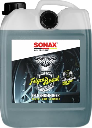 SONAX FelgenBeast (5 Liter) Felgenreiniger für alle polierten, verchromten und matten Stahl- & Leichtmetallfelgen | Art-Nr. 04335000