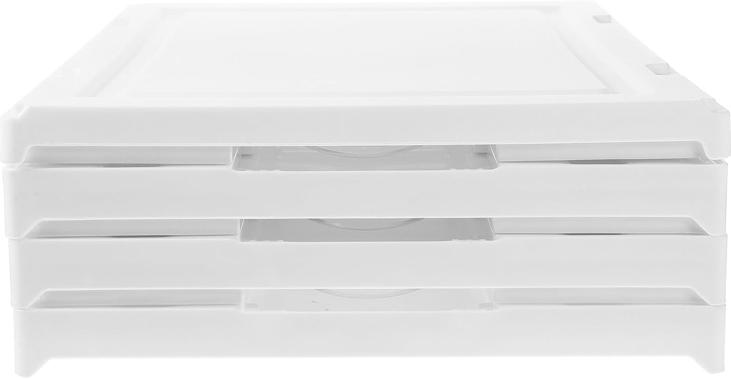 BESTOYARD Stackable Shoe Storage Boxes Organizer with Lid, 3-layer Foldable Shoe Holder for Closet, Space-saving Sneaker and Boot Storage Container
