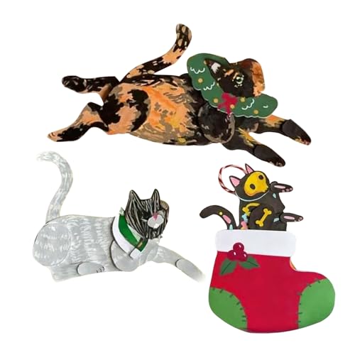 DIY猫紙クラフトおもちゃ - 14箇所の可動関節で楽しく柔軟なブルドッグ装? | クリスマス手作り玩具 - デスクトップ・学校・家庭・パーティー・ホビー・ハロウィン・誕生日用