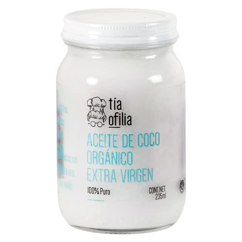 Tía Ofilia Aceite de Coco Orgánico Extra Virgen | Separado por Centrifugación | Extraído en frío | 235 ml | Raw Organic Coconut Oil | Centrifuge Extracted...