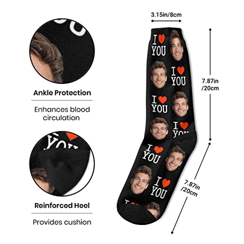 Diykst Custom Face Socks With Picture Personalized Face Socks Funny Crew Photo Socks Birthday Gifts For Men Women #TOP2